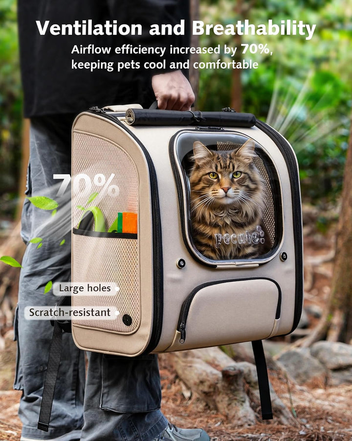 pecute Katzenrucksack Bubble Haustier Rucksack mit Netzfenster, Tragbare und Faltbare Katzentasche,