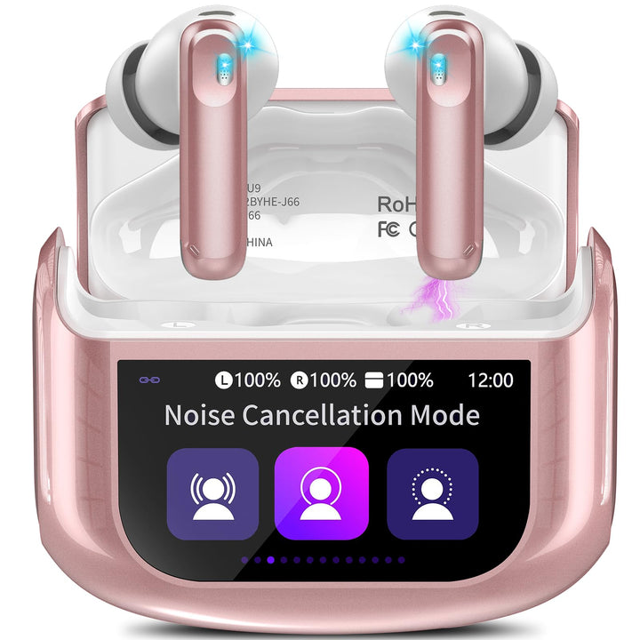 Touchscreen Bluetooth Kopfhörer, 2026 In Ear Kopfhörer Kabellos Bluetooth 5.4 mit ANC+ENC Noise Canc