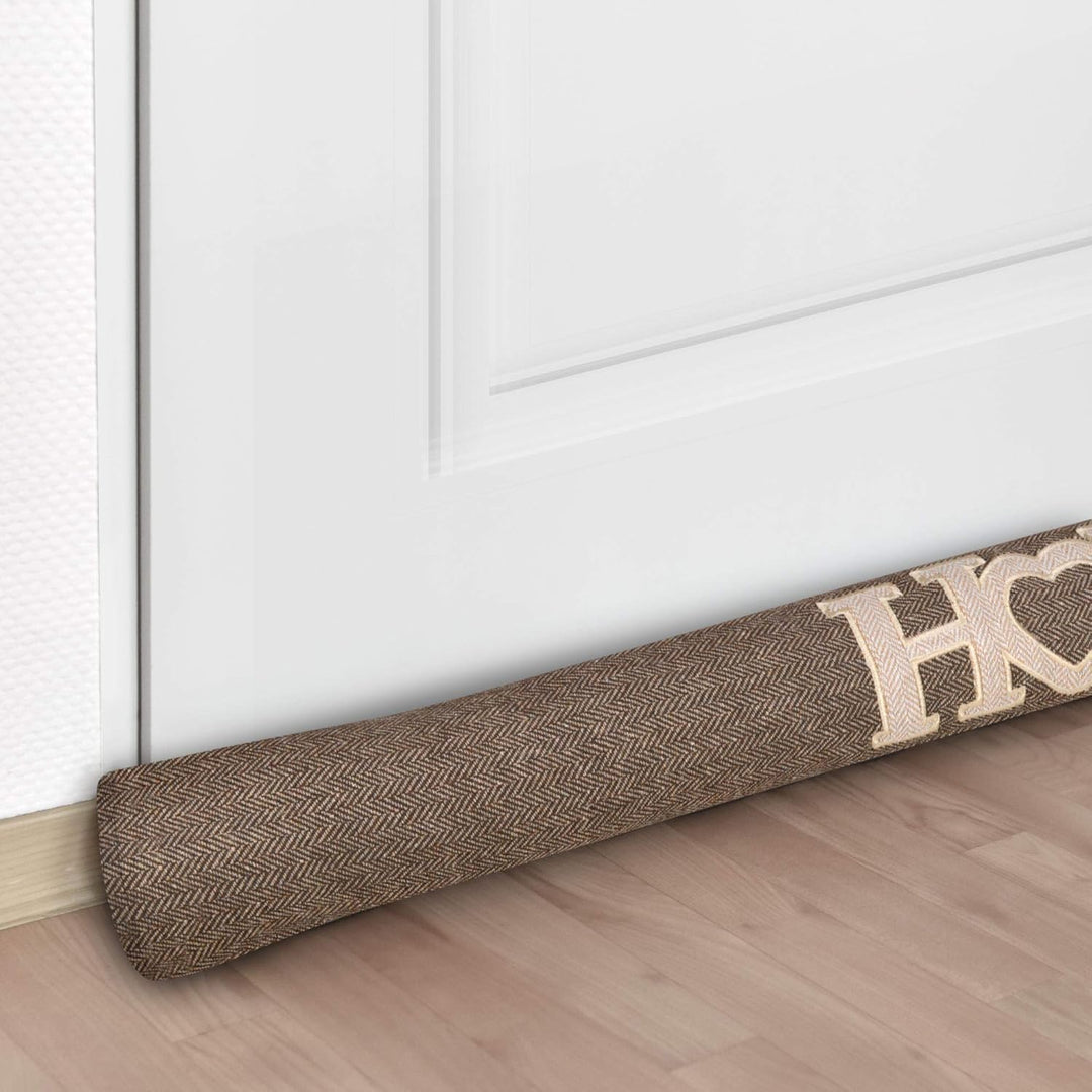 Beautissu 2er Set Zugluftstopper 120 cm lang Tuuli HE - Windstopper als Türvorleger, Haustür Rolle u