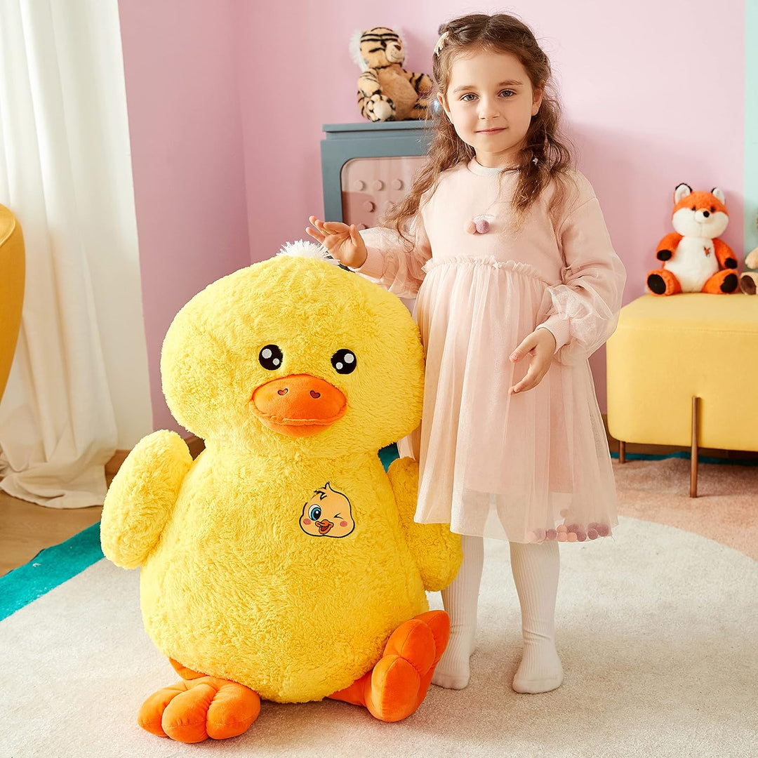 IKASA Gross Ente Stofftier Riesenente Plüschtiere für Kinder - Riesen Kuscheltier Gross Plüschtier S