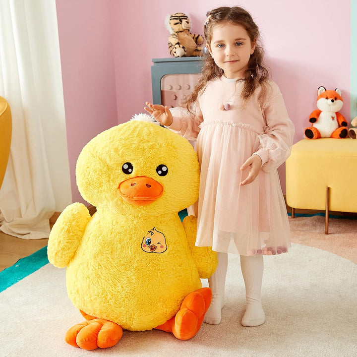 IKASA Gross Ente Stofftier Riesenente Plüschtiere für Kinder - Riesen Kuscheltier Gross Plüschtier S