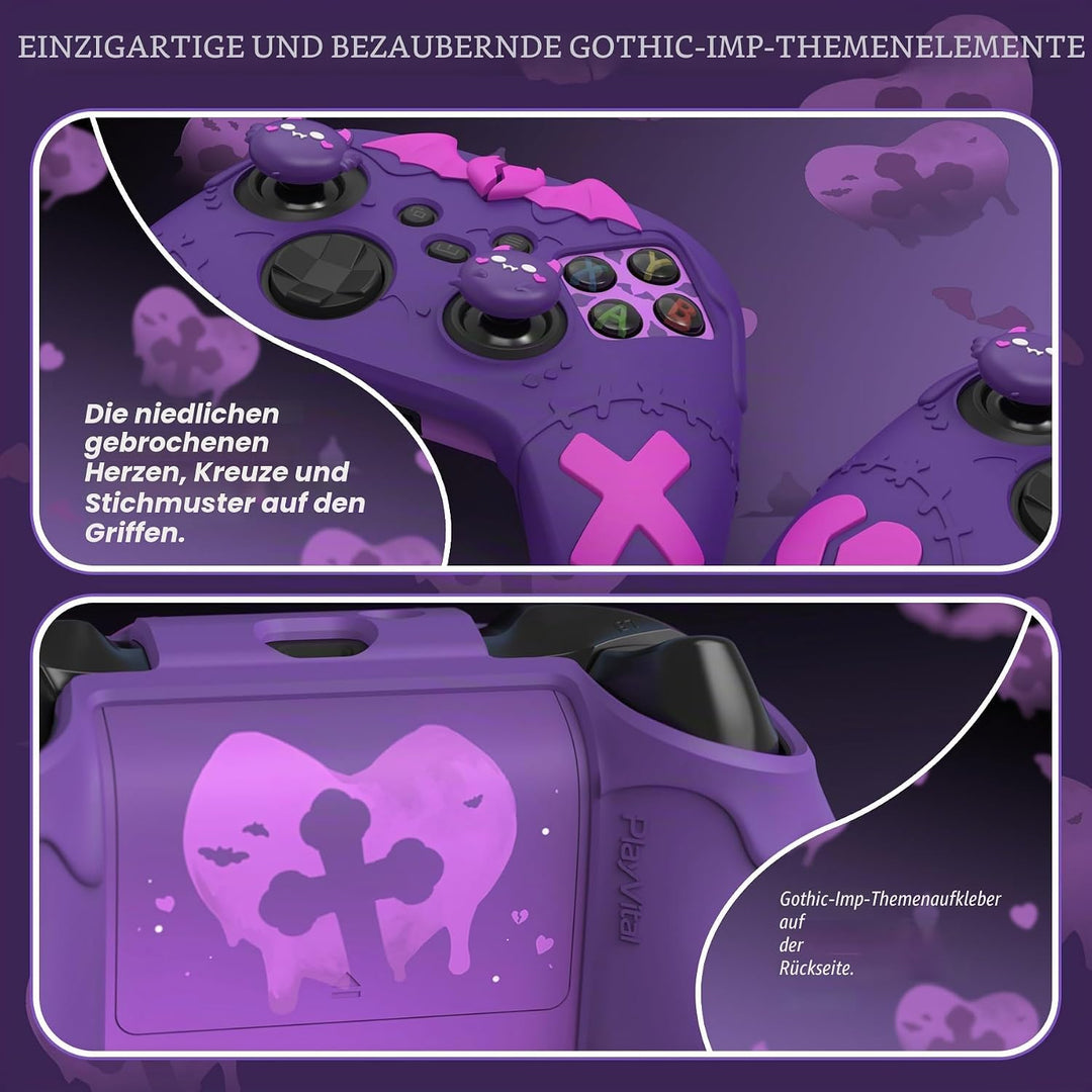PlayVital Cute Silikon Hülle für Xbox Series X/S Controller,Anti-Rusche Schutzhülle Case Zubehör für