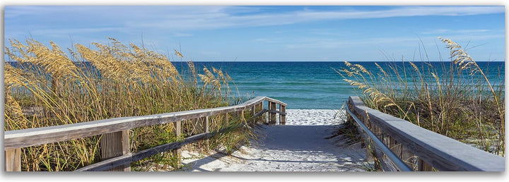 Feeby Frames, Leinwandbild, Bilder, Wand Bild, Wandbilder, Kunstdruck 40x100cm, STRAND, MEER, WASSER