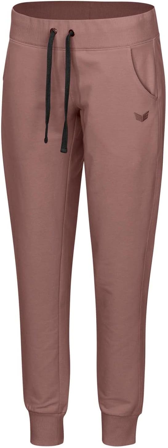 Erima Damen Casual Basic Sweathose mit Bündchen, Altrosa