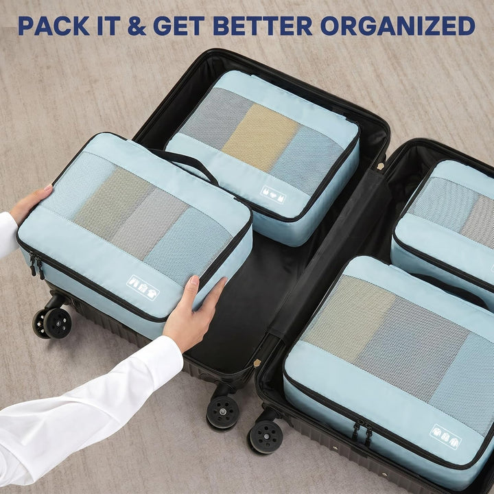 MURISE Koffer Organizer 8 Stück, Packing Cubes für Urlaub und Reisen, Packwürfel Packtaschen für Kof