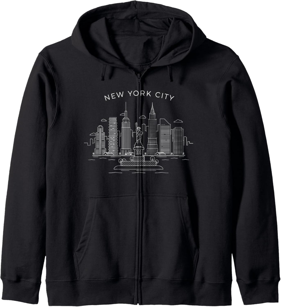 New York City Skyline NY Jahrgang New York City NYC Kapuzenjacke
