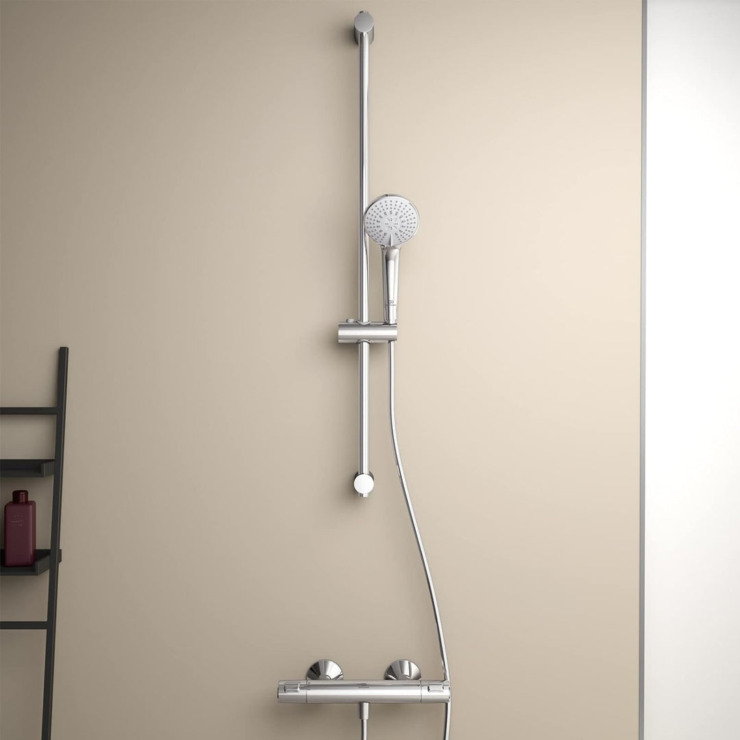 Ideal Standard A7204AA Ceratherm T25 Brausekombination Aufputz Chrom 900mm ohne Kopfbrause, Chrom 90