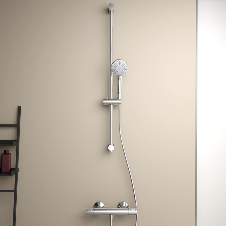 Ideal Standard A7204AA Ceratherm T25 Brausekombination Aufputz Chrom 900mm ohne Kopfbrause, Chrom 90