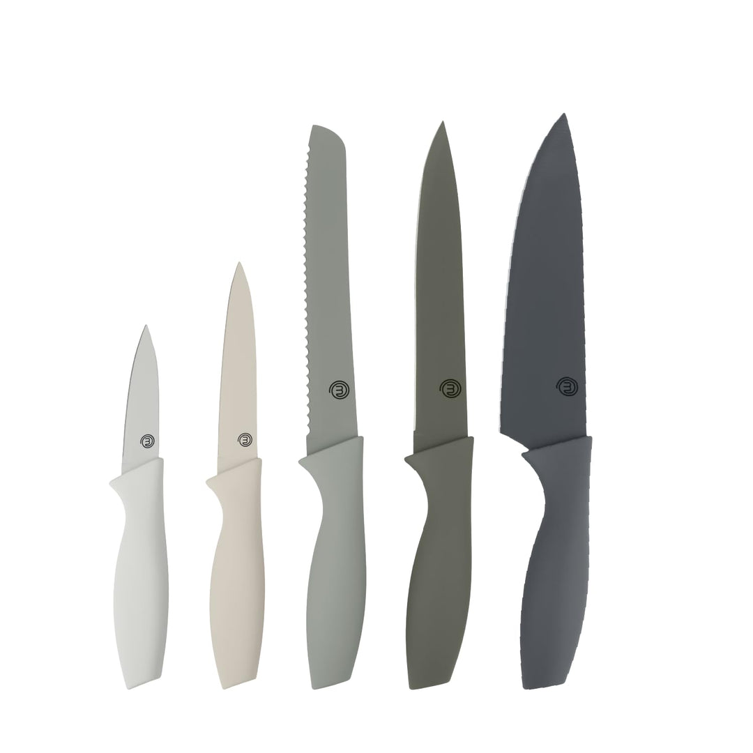MasterChef Messerset, Küchenmesser Set ink. Kochmesser, Gemüsemesser, Schälmesser, Schneidemesser &