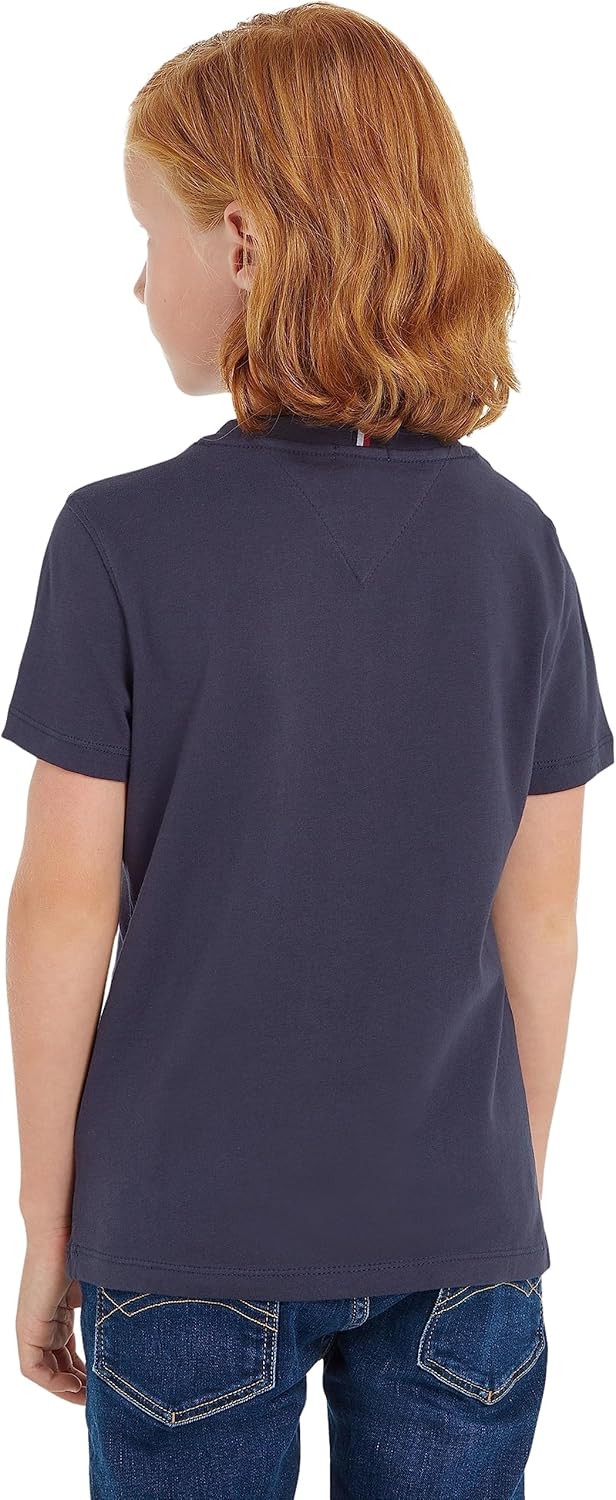 Tommy Hilfiger Kinder Unisex T-Shirt Kurzarm Essential Tee Rundhalsausschnitt 4 Jahre Blau (Twilight