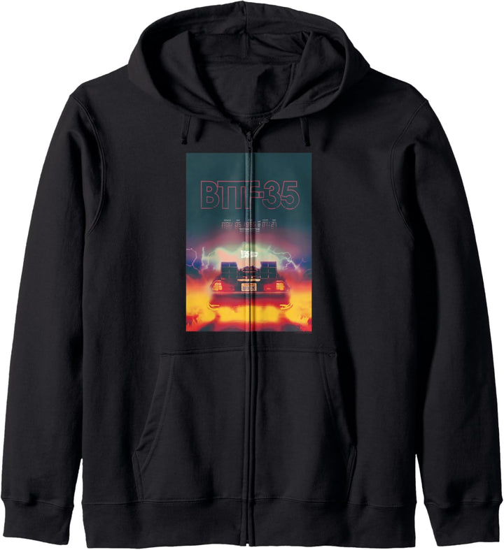 Back To The Future 35th Anniversary Destination Time Poster Kapuzenjacke
