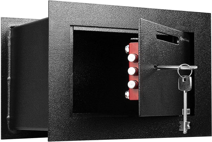 Genie Hand – Mechanische Wandtresorbox Klein mit Einwurfschlitz– Doppelbartschloss, Klein