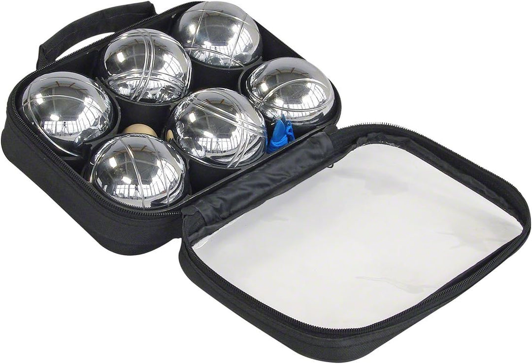 Boule-Set mit Nylontasche, glanzverchromt, 6 Stück