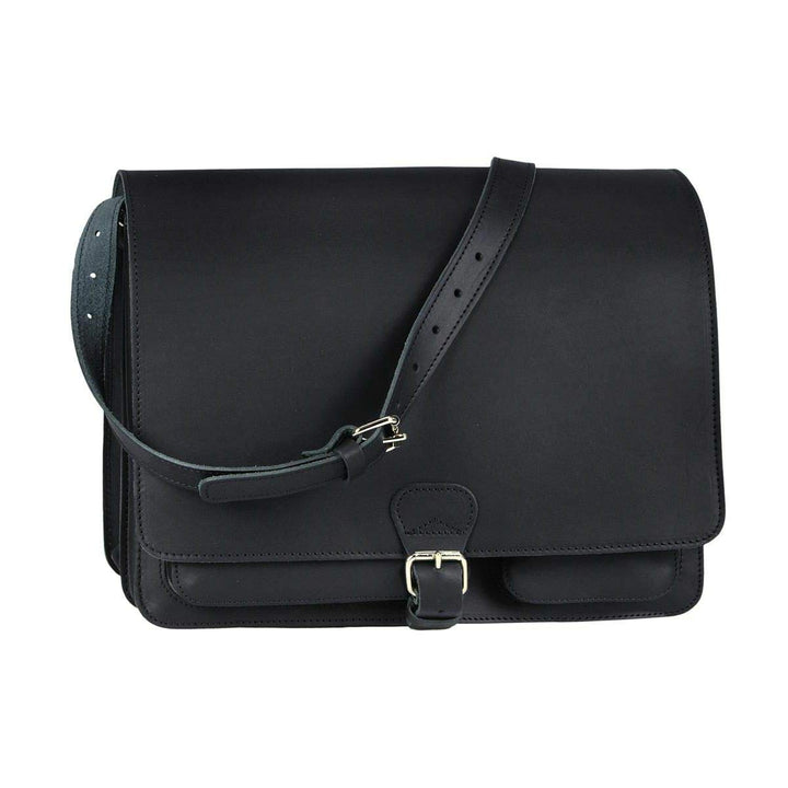 Ruitertassen Umhängetasche Leder Posttasche Messenger Lehrertasche schwarz Damen Herren Männer Fraue