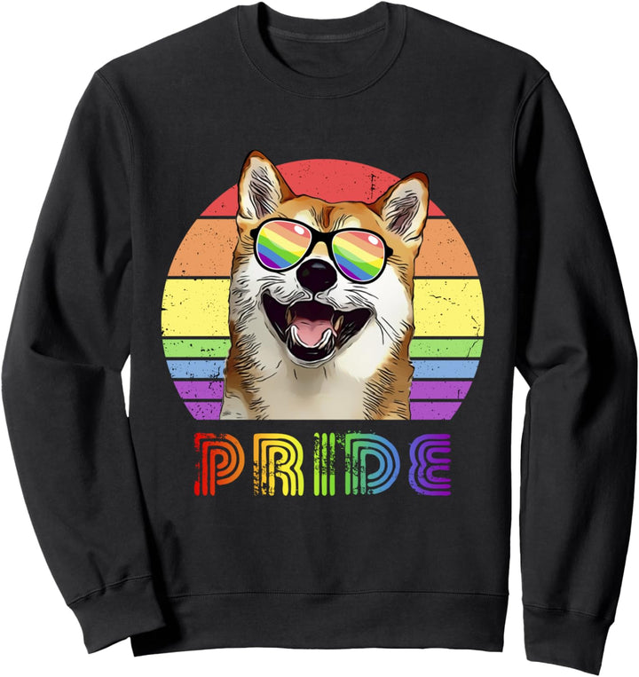 LGBTQ Shiba Inu Hund Regenbogen Gay Pride Sweatshirt