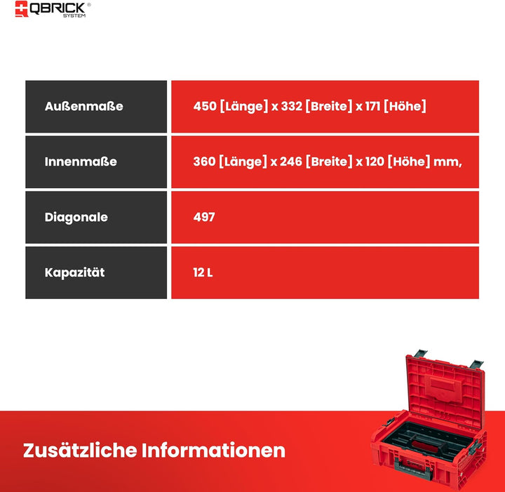 Qbrick System PRO Technician Case 2.0 RED ULTRA HD