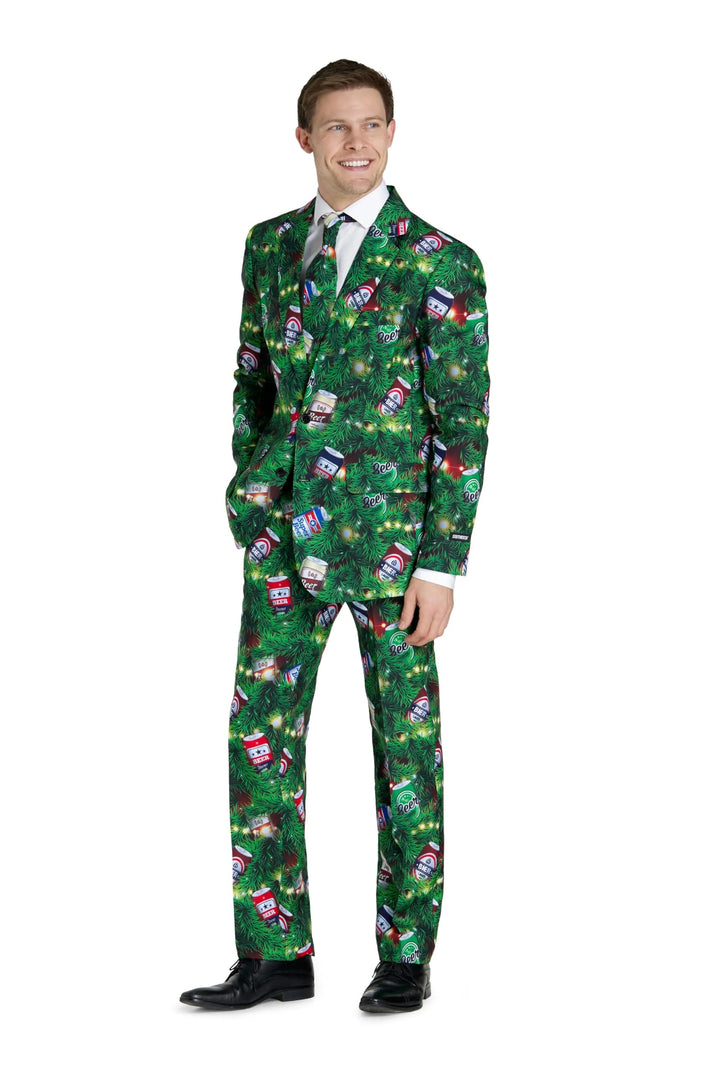 Suitmeister Weihnachtsanzug für Jungen - lustige hässliche Weihnachtskleidung mit echten Lichterner