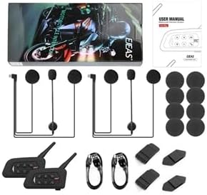 EJEAS V4Plus Motorrad Bluetooth Headset, Motorradhelm für bis zu 4 Motorräder mit Reichweite von 150