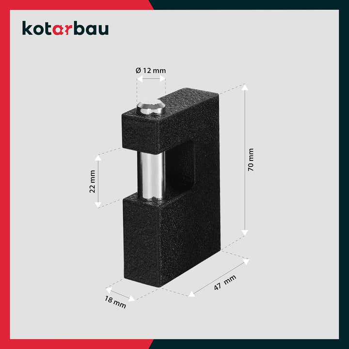 KOTARBAU® Gusseisen Vorhangschloss 70 mm Monoblock Vorhängeschloss mit Bolzen Einbruchsicherung Büge