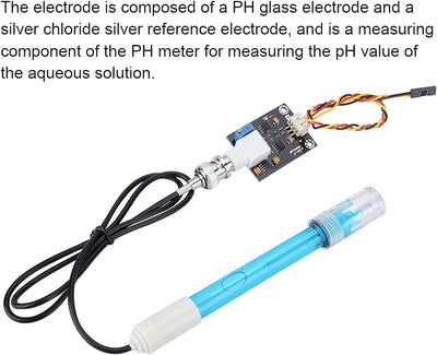 Elprico PH-Sensormodul, digitales PH-Messgerät PH-Sensormodul + PH-Sonden-Verbundelektroden-Testcode