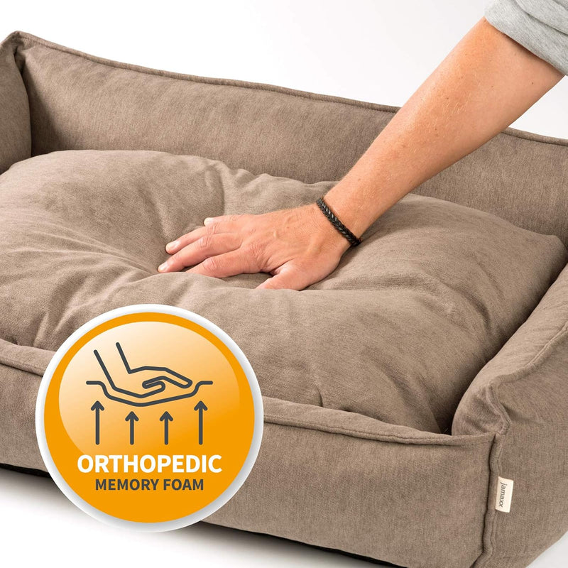 JAMAXX Premium Hundebett Orthopädisch Memory Visco Schaum Waschbar Wendekissen Wasserabweisend/Hunde