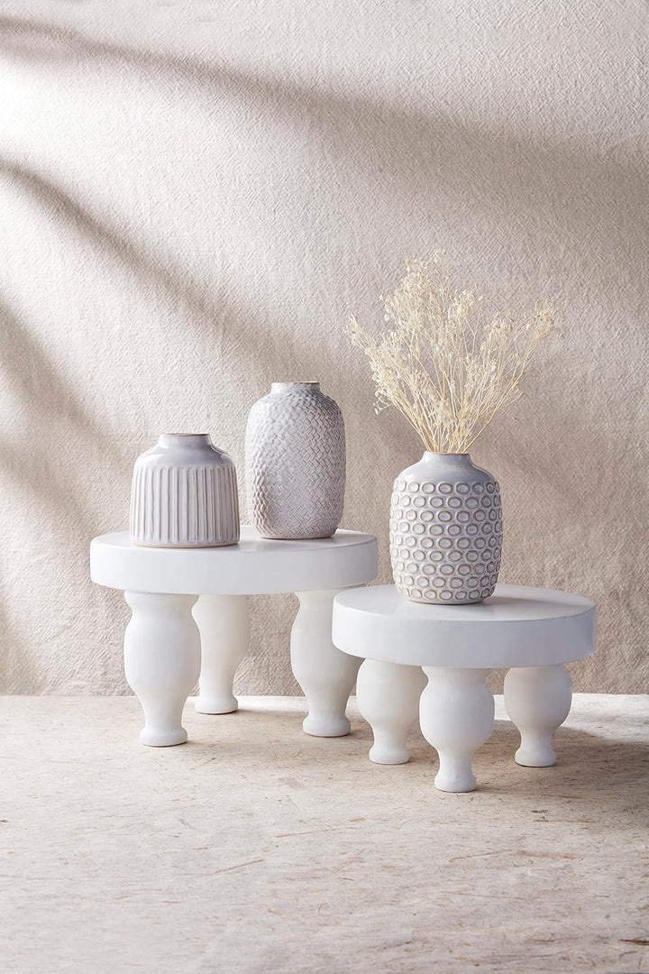 Mud Pie Strukturierte Knospenvase, gross, 14 x 9 cm Durchmesser 5 3/4" x 3 3/4" dia Large, 5 3/4" x