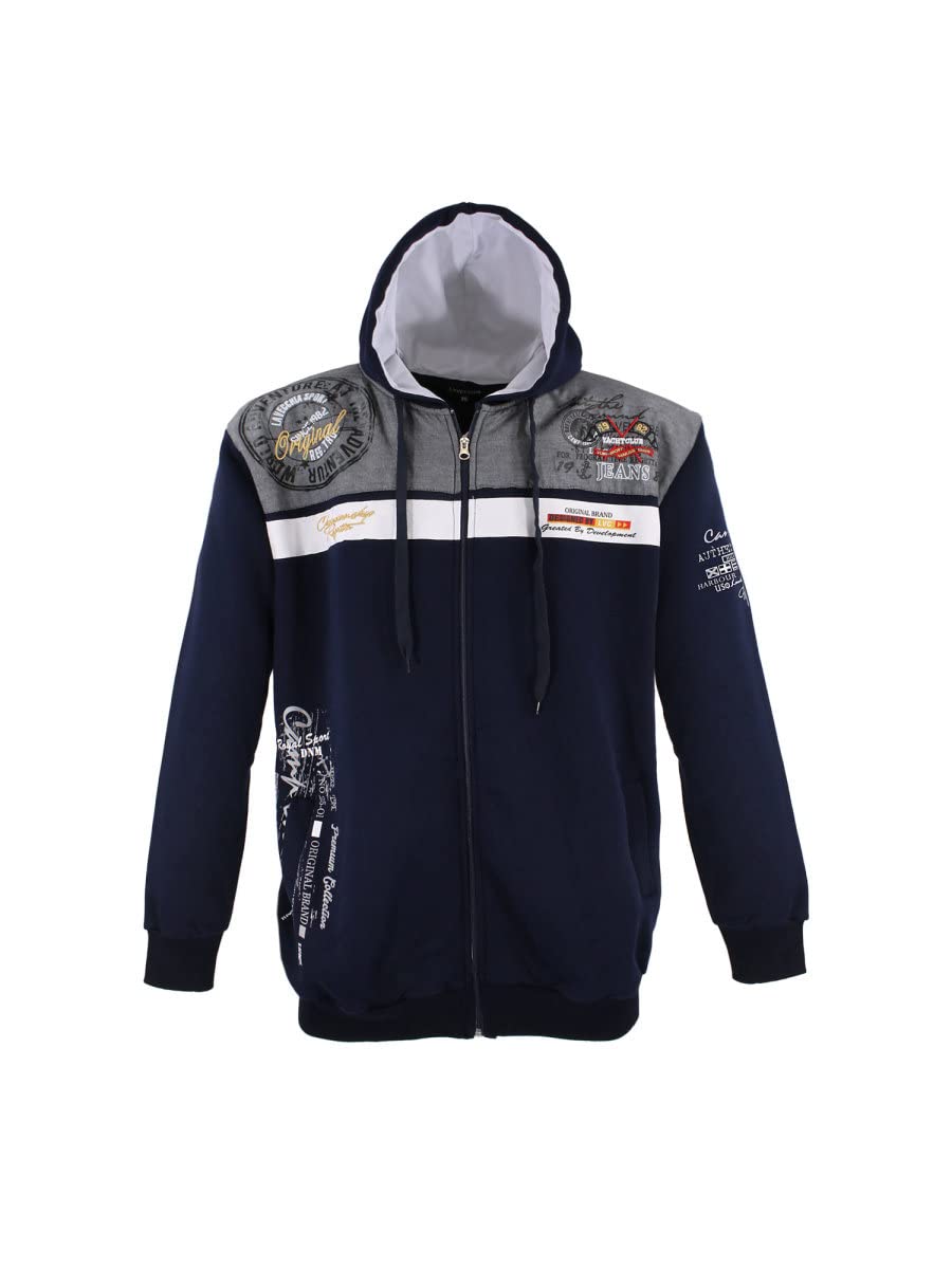 Lavecchia Übergrössen Kapuzenpullover Kapuzenjacke Hoodie Sweatshirt Pullover Herren Sweatjacke LV-2