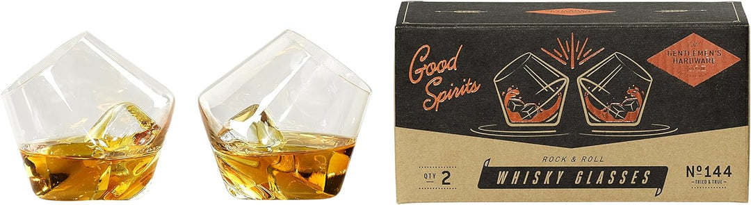 Gentlemen 's Hardware Rocken, Whisky Gläser, Silber, Set von 2