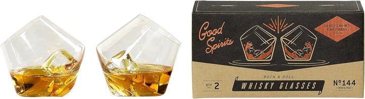 Gentlemen 's Hardware Rocken, Whisky Gläser, Silber, Set von 2