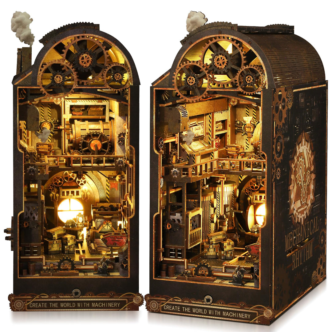Book Nook Kit für Erwachsene - CRIOLPO DIY Miniatur Haus Holzpuzzle 3D Puppenhaus - Buchstütze für B