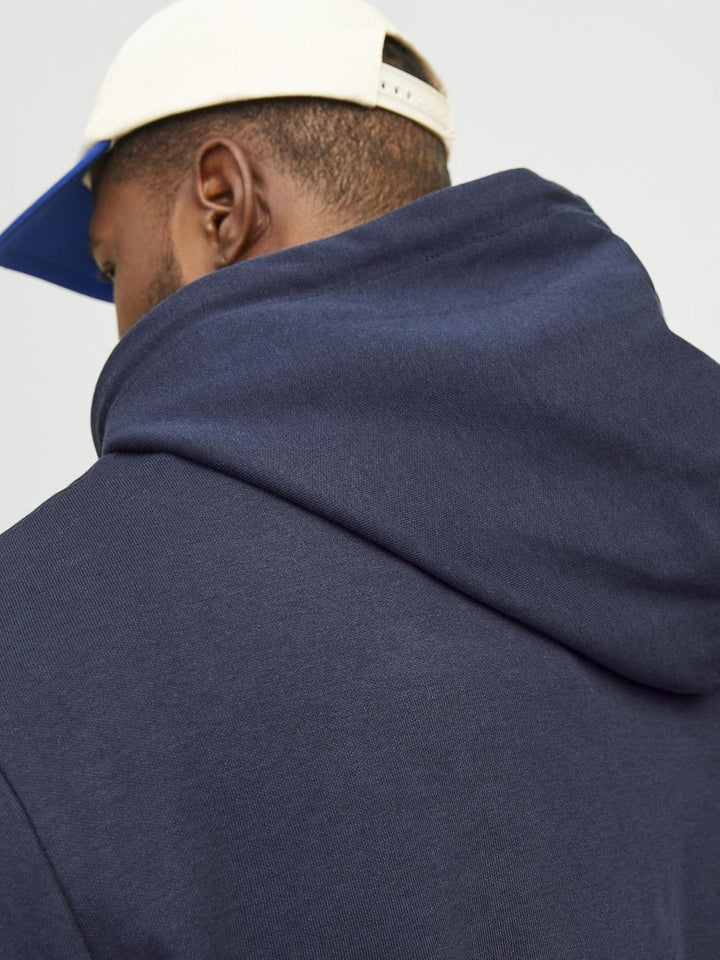 JACK & JONES Male Kapuzenpullover Logo Kapuzenpullover 3XL Navy Blazer, 3XL Navy Blazer