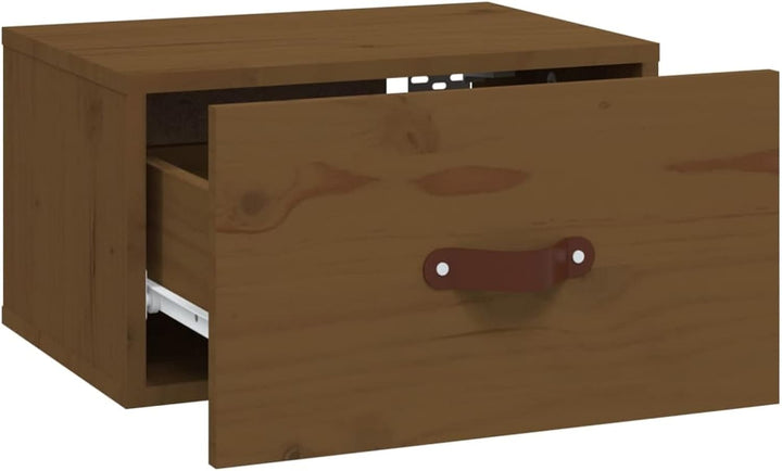 Tidyard 2 STK. Wand Nachttisch Hängend Nachtkommode Wandboard Nachttisch mit Schublade Massives Kief