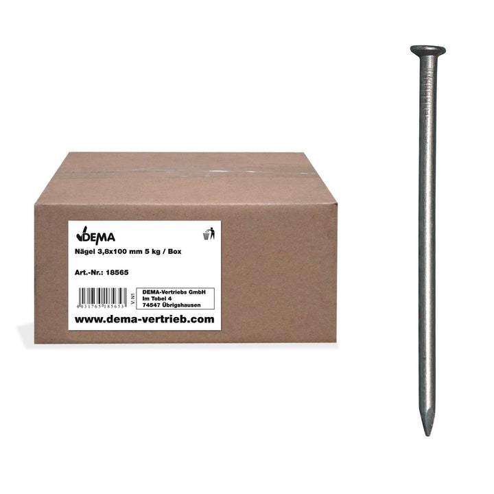 DEMA Nägel 3,8x100 mm 5 kg/Box 3,8 x 100 - 5 kg, 3,8 x 100 - 5 kg