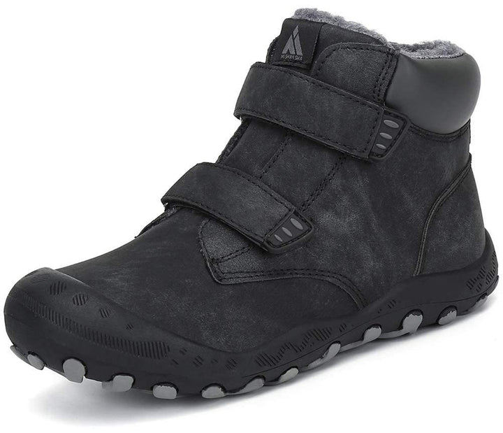 Mishansha Kinder Winterschuhe Gefüttert Winterstiefel für Jungen Mädchen Gr.24-38 28 EU Schwarz, 28
