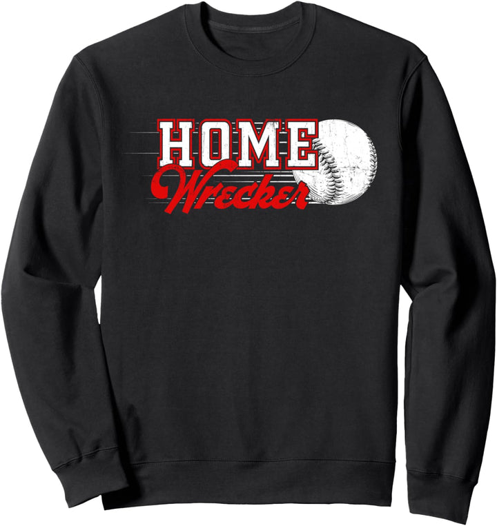 Mom Baseball Home Run Home Wrecker Run Pun Catcher Krug Sweatshirt