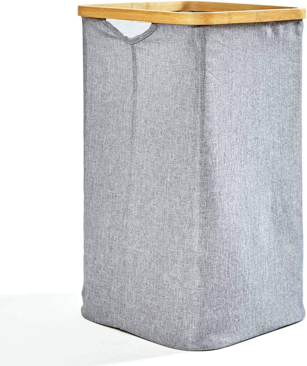 Faltbarer Wäschekorb mit Ring aus ökologischen Bambus ca. 50x32cm & 50 Liter Inhalt| Wäschesortierer