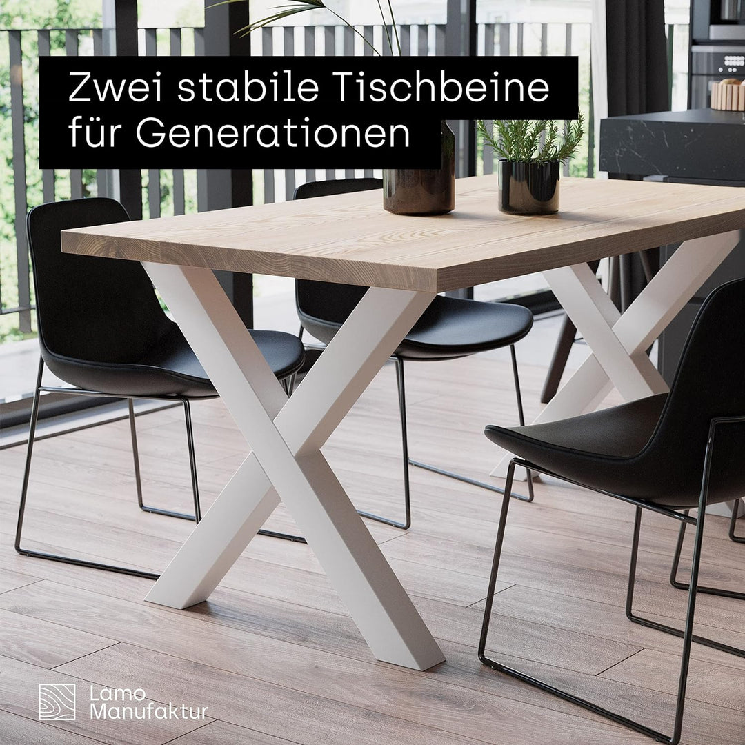 LAMO Manufaktur Tischbeine für Esstisch | Schreibtisch, Mark Massive | Vierkantprofil 80x80 mm, Tisc