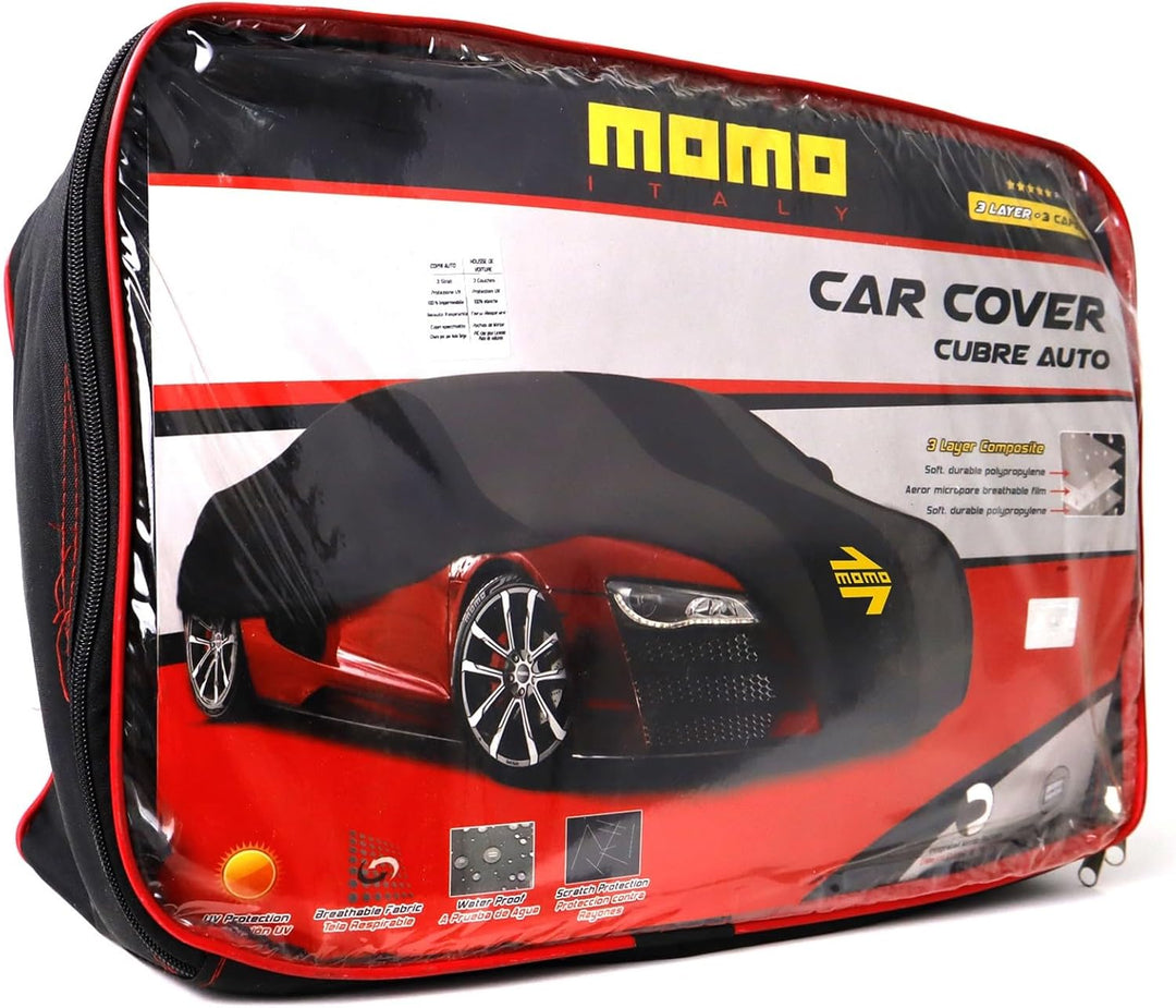 MOMO AUTOABDECKUNG INNEN 1 SCHICHT ELASTISCH - AUTO SCHUTZHÜLLE INDOOR GRÖSSE M (430x165x120 CM) 1 M