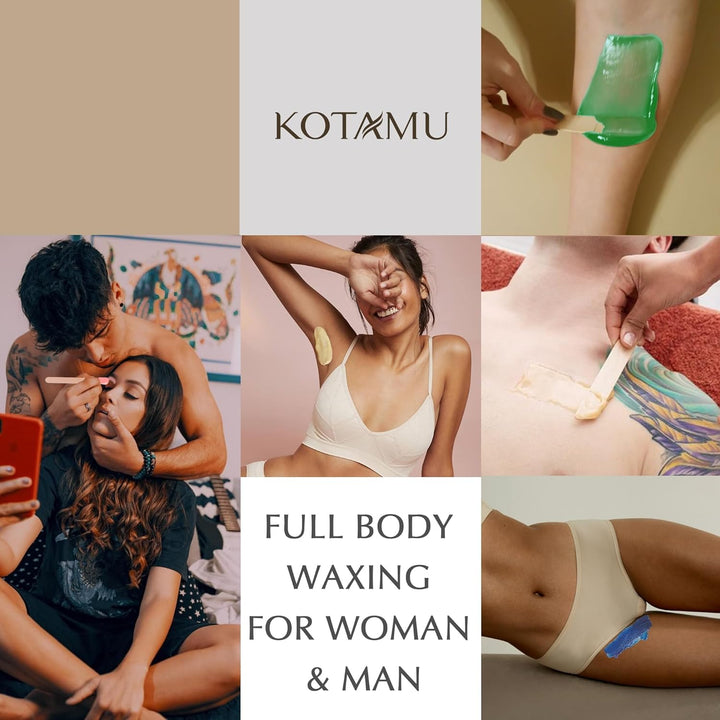 KOTAMU Wachsset, schwarzes digitales Waxing Set für Frauen Männer, empfindliche Haut, Wachs Haarentf