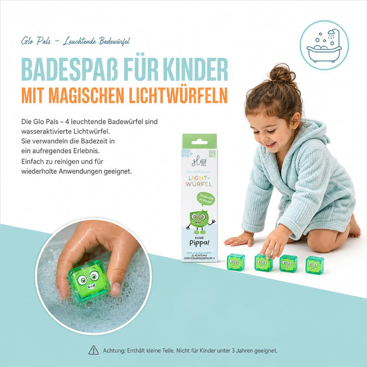 Glo Pals 4 leuchtende Würfel für EIN einzigartiges sensorisches Erlebnis und Magische Lichtshow für