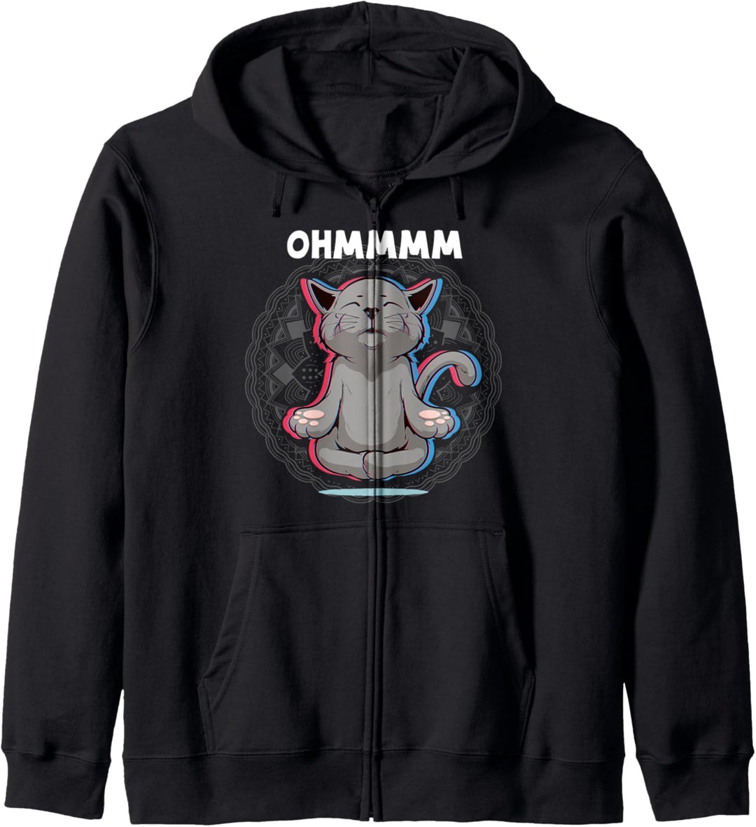 Ohmmm Yoga Katzen Meditation Entspannung Om Namaste New Age Kapuzenjacke