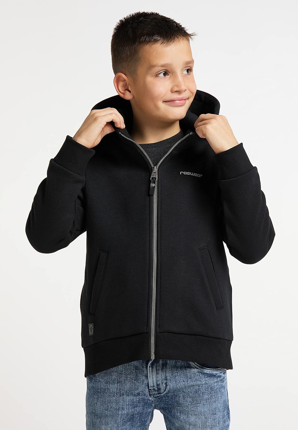 Ragwear HONZA Zip Jungen Sweatshirt 128 Schwarz, 128 Schwarz