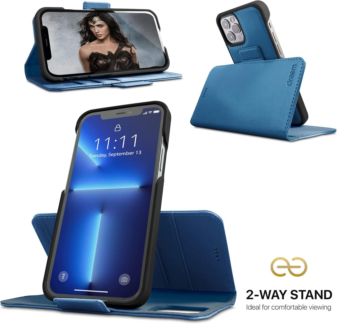 Dreem Fibonacci iPhone 13 Pro Max Brieftaschen-Etui / 2-in-1 stossfestes Etui und abnehmbares Folio