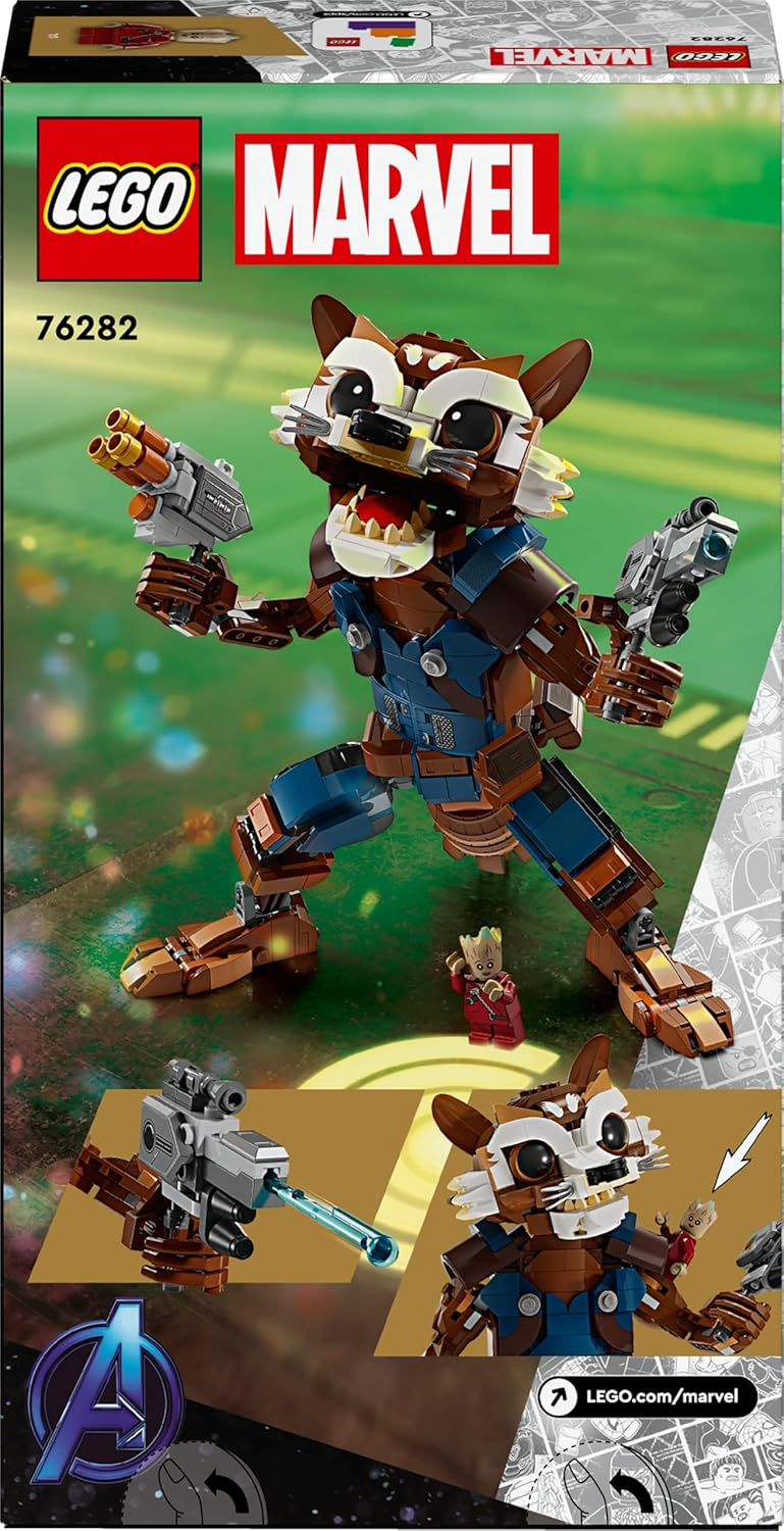 LEGO Marvel Rocket & Baby Groot, baubares Superhelden-Spielzeug für Kinder aus Marvel Studios' Guard