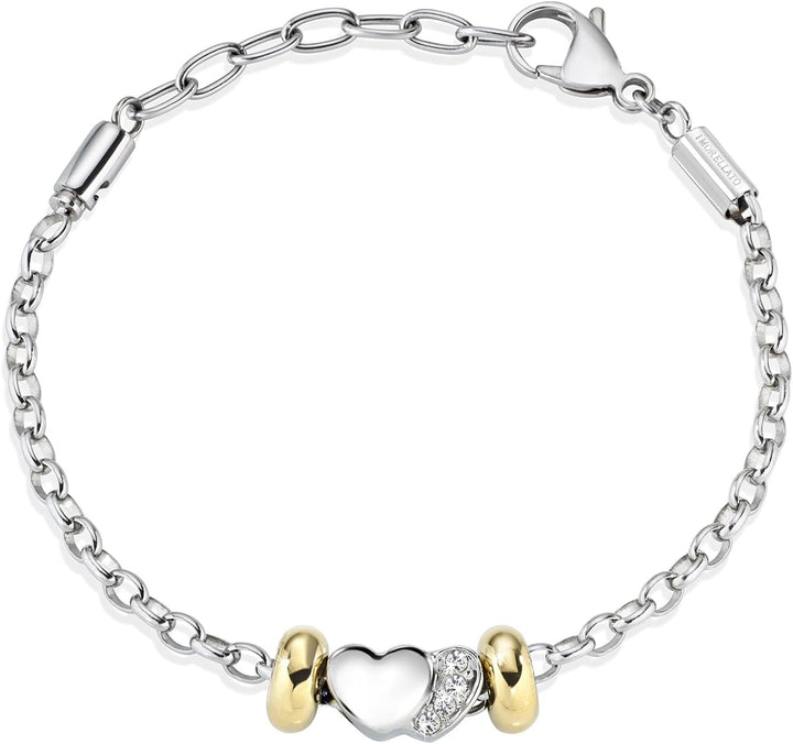 MORELLATO Damen-Armreif Drops Edelstahl Kristall weiss-SCZ714