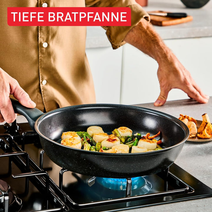 Tefal Explore On Keramikpfanne 28 cm, leistungsstarke Antihaftkeramikversiegelung, Fusioncore-Techno