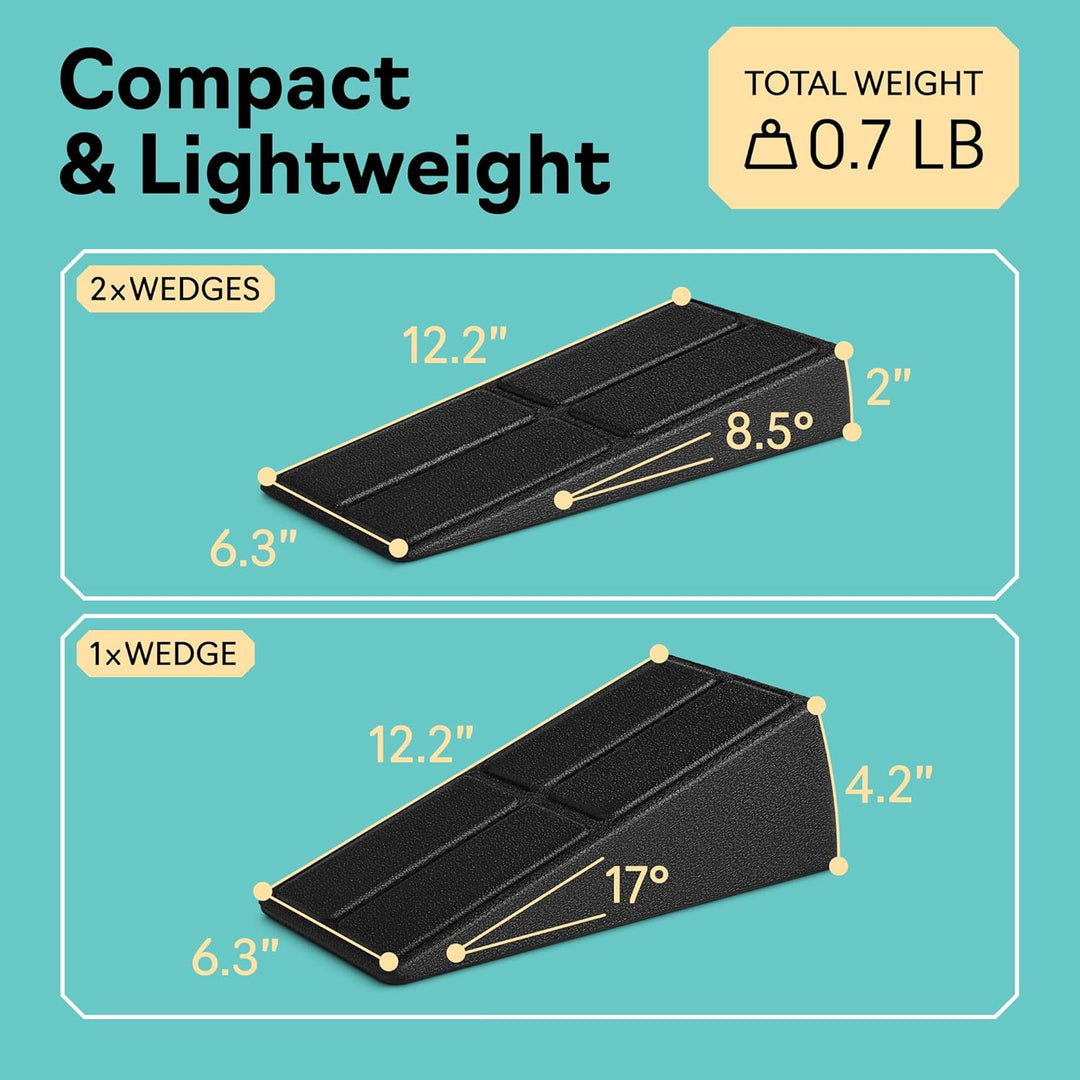 Squat Wedge Set von 3-2x 8,5° Übungskeile für Kniebeugen + 1x 17° Squat Wedge Block - Konfigurierbar