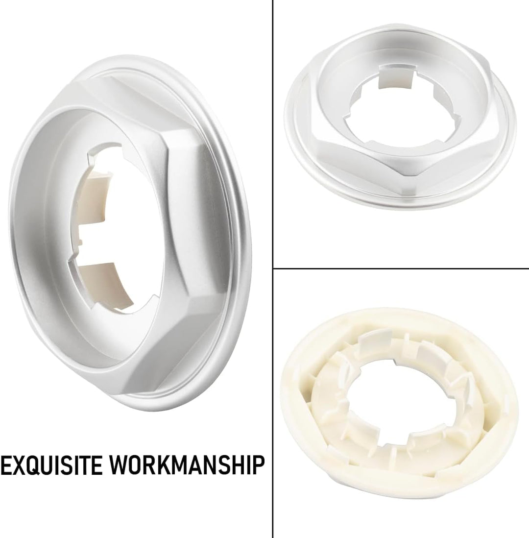 RhinoTuning 4 Stück Radnabenkappen für BBS Nabendeckel OD 100,8 mm ID 53,7 mm, Silber Radnabenabdeck