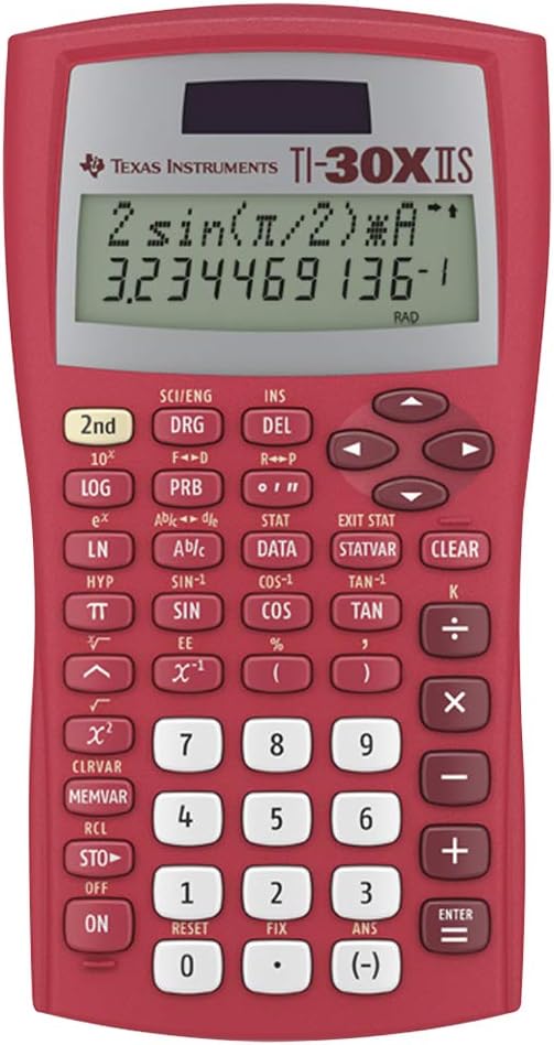 Texas Instruments TI-30X IIS Solar Scientific Calculator Solar Red 1 Rot, 1 Rot