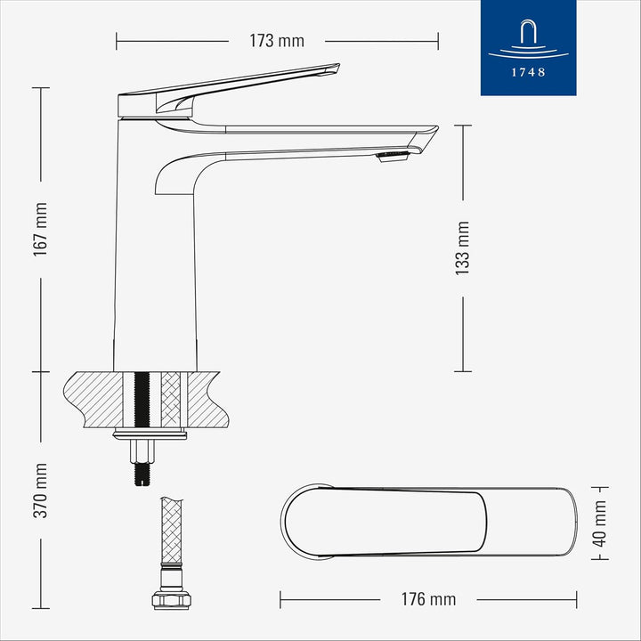 Villeroy &amp; Boch Oasis Waschtischarmatur - Waschbeckenarmatur wassersparend mit Keramikkartusche - Wa